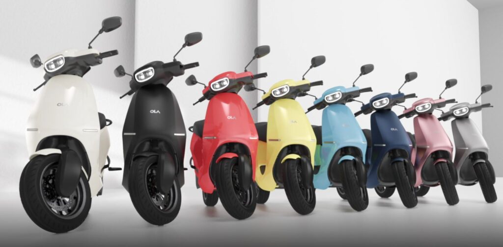 ola electric scooter colours